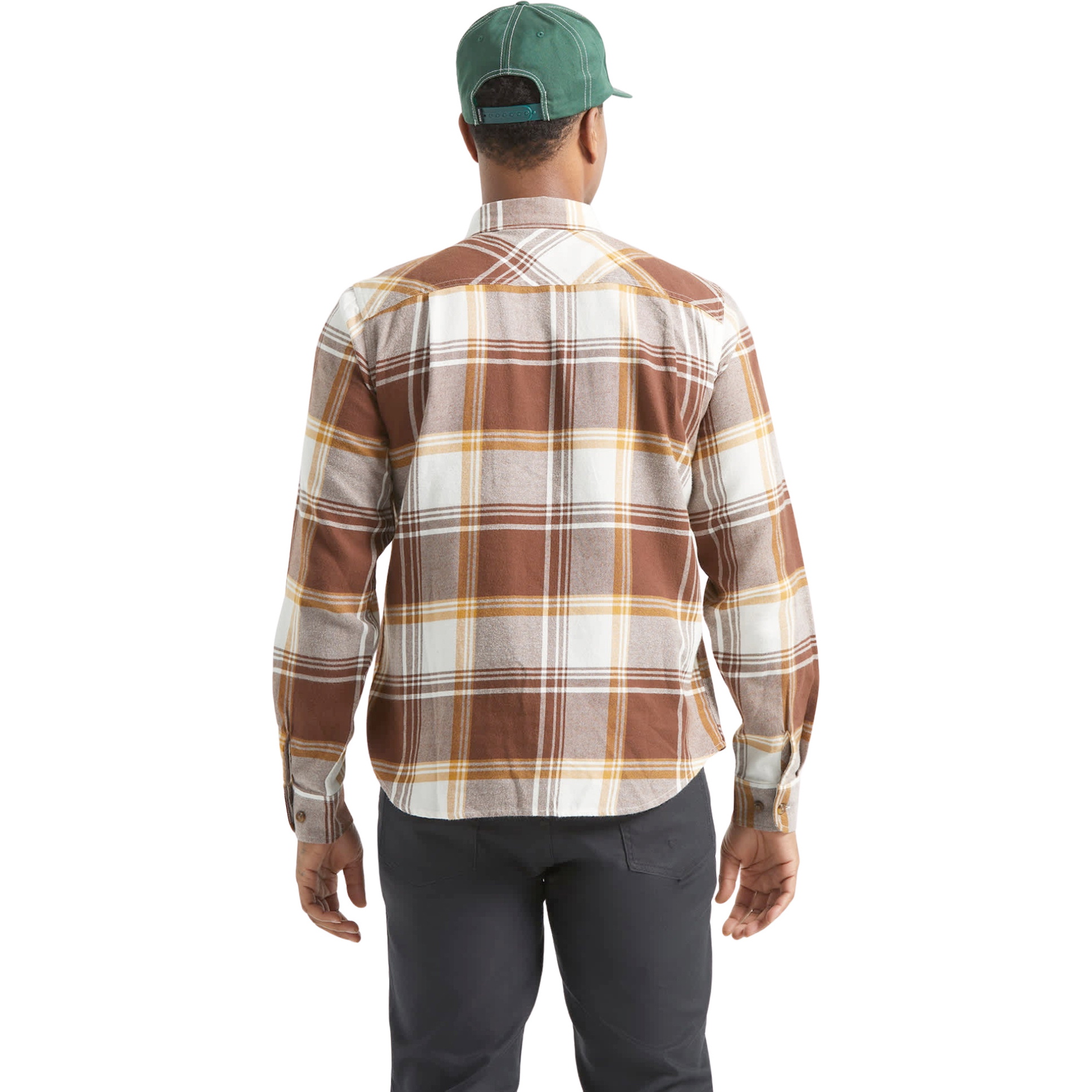 2026 Brixton Mens Bowery Lightweight Ultra Flannel 01391 - Chocolate / Off White